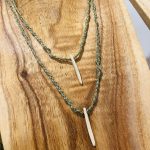 Collier COSMOS olive Maison Clairon