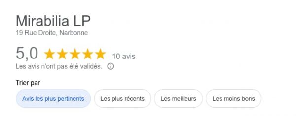 avis client mirabilia Narbonne