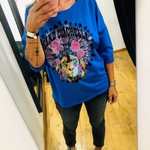 Sweat KING bleu électrique Sand coachella