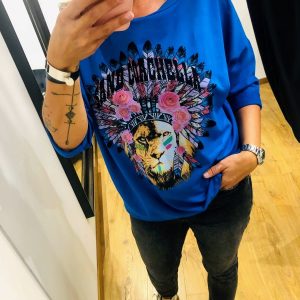Sweat KING bleu électrique Sand coachella
