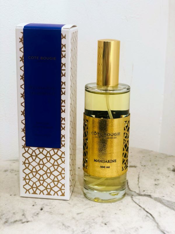 Spray d'ambiance mandarine majorelle côté bougie