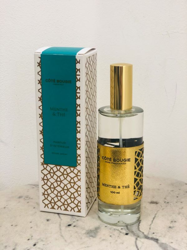 Spray d'ambiance menthe&thé côté bougie