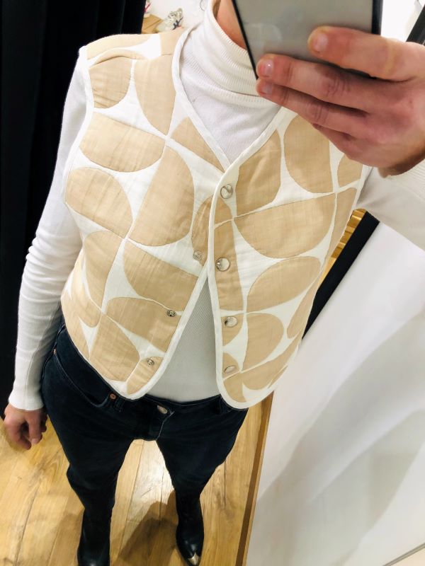 Gilet ROMA écru-beige Jane Wood