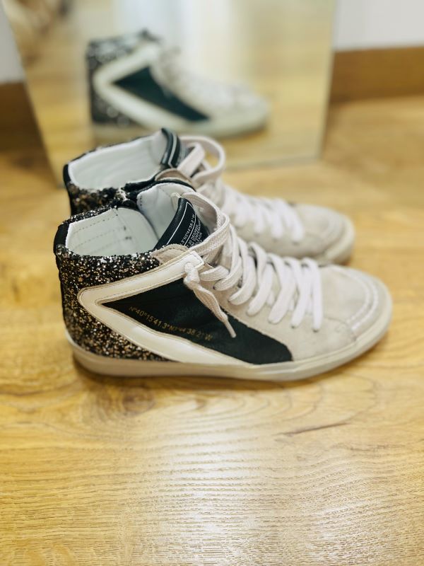 Basket M35 Montante pailleté noir