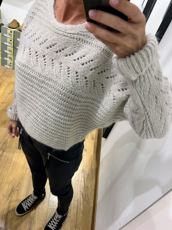 Pull CARESSE beige ficelle