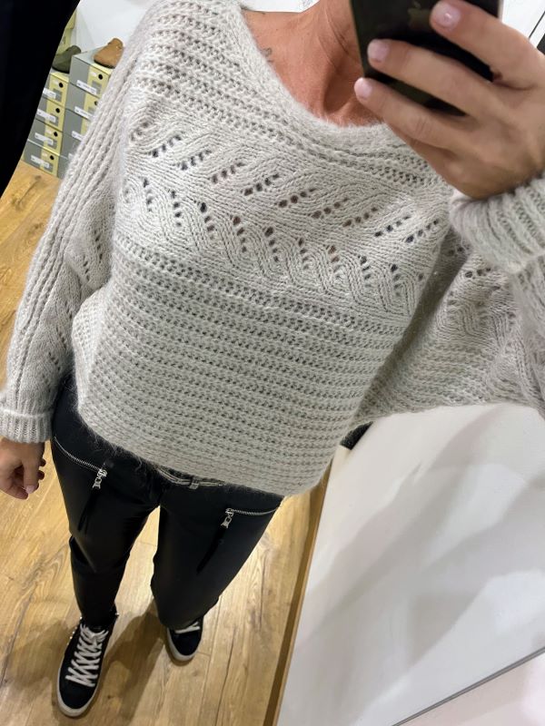 Pull CARESSE beige ficelle