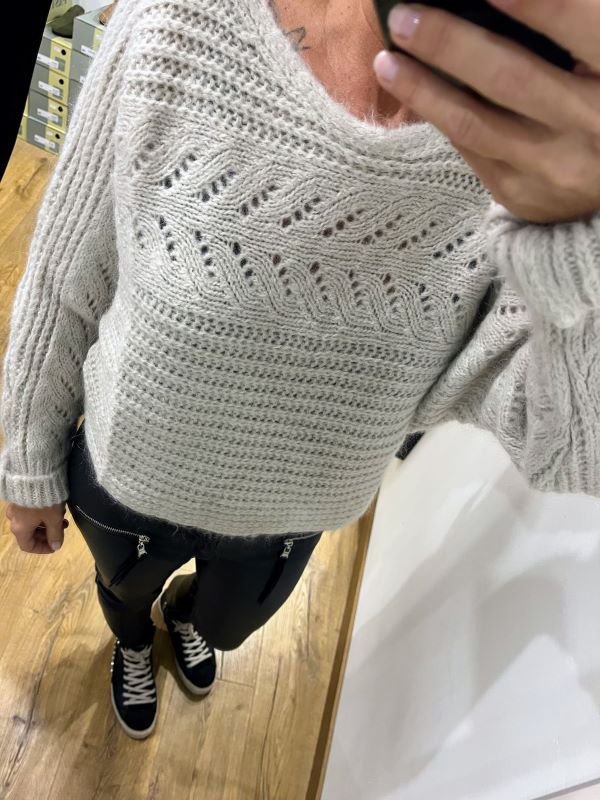Pull CARESSE beige ficelle