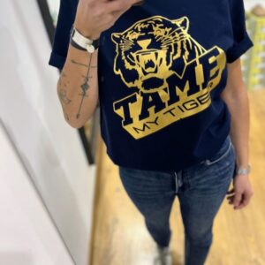 Tee-shirt HEAVY TIGER bleu marine