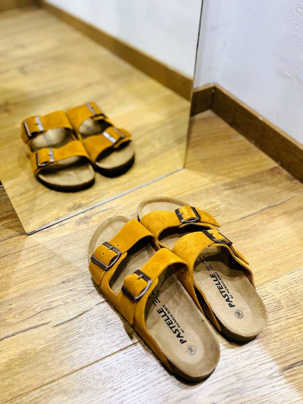 Mule Joy suède Camel PASTELLE