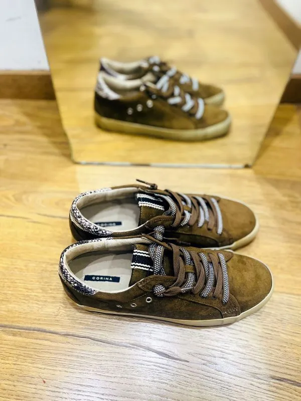 Basket Camel femme