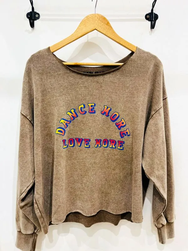 Sweat col bateau moka